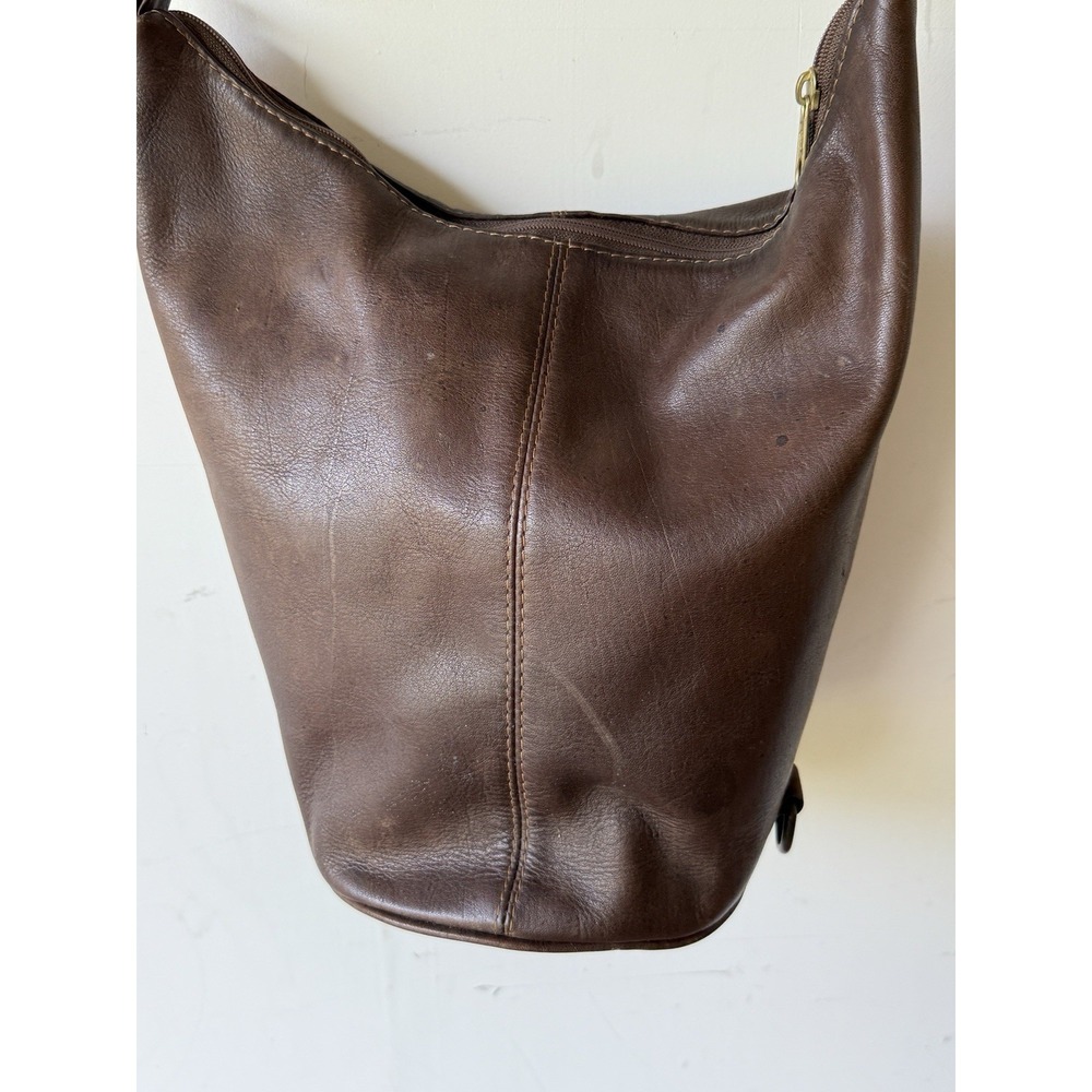Hobo International Crossbody Bag‎ Shoulder Brown Leather Bucket - Picture 3 of 6